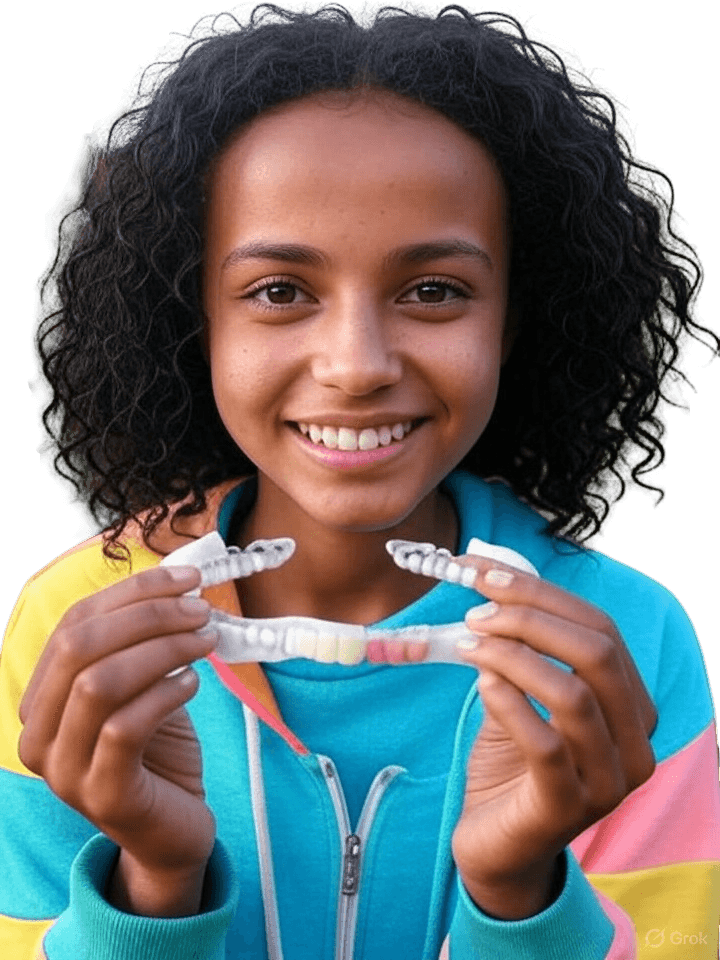 Dental professional performing root canal treatment